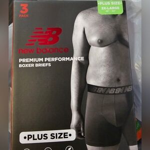 New Balance Men’s Plus Size Premium Performance Boxer Briefs 3XL Big & Tall 3 Pk